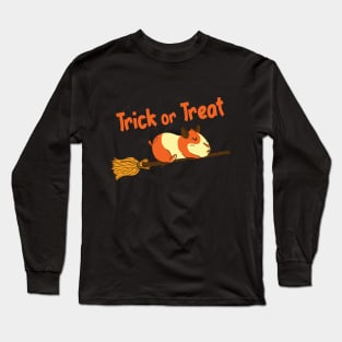 Hamster On Broom Trick Or Treat Long Sleeve T-Shirt